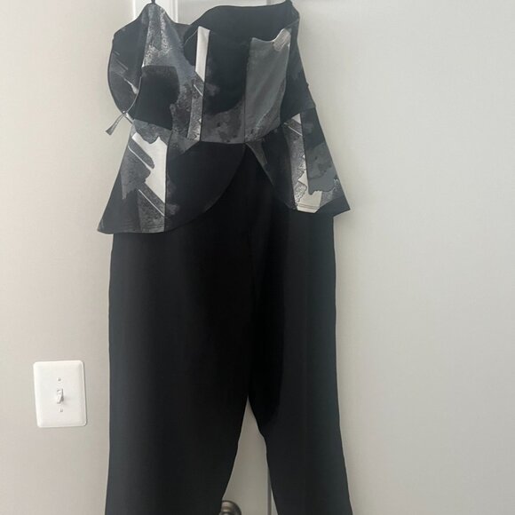 Gabrielle Union Collection Gray and Black Jumpsuit - Picture 2 of 2